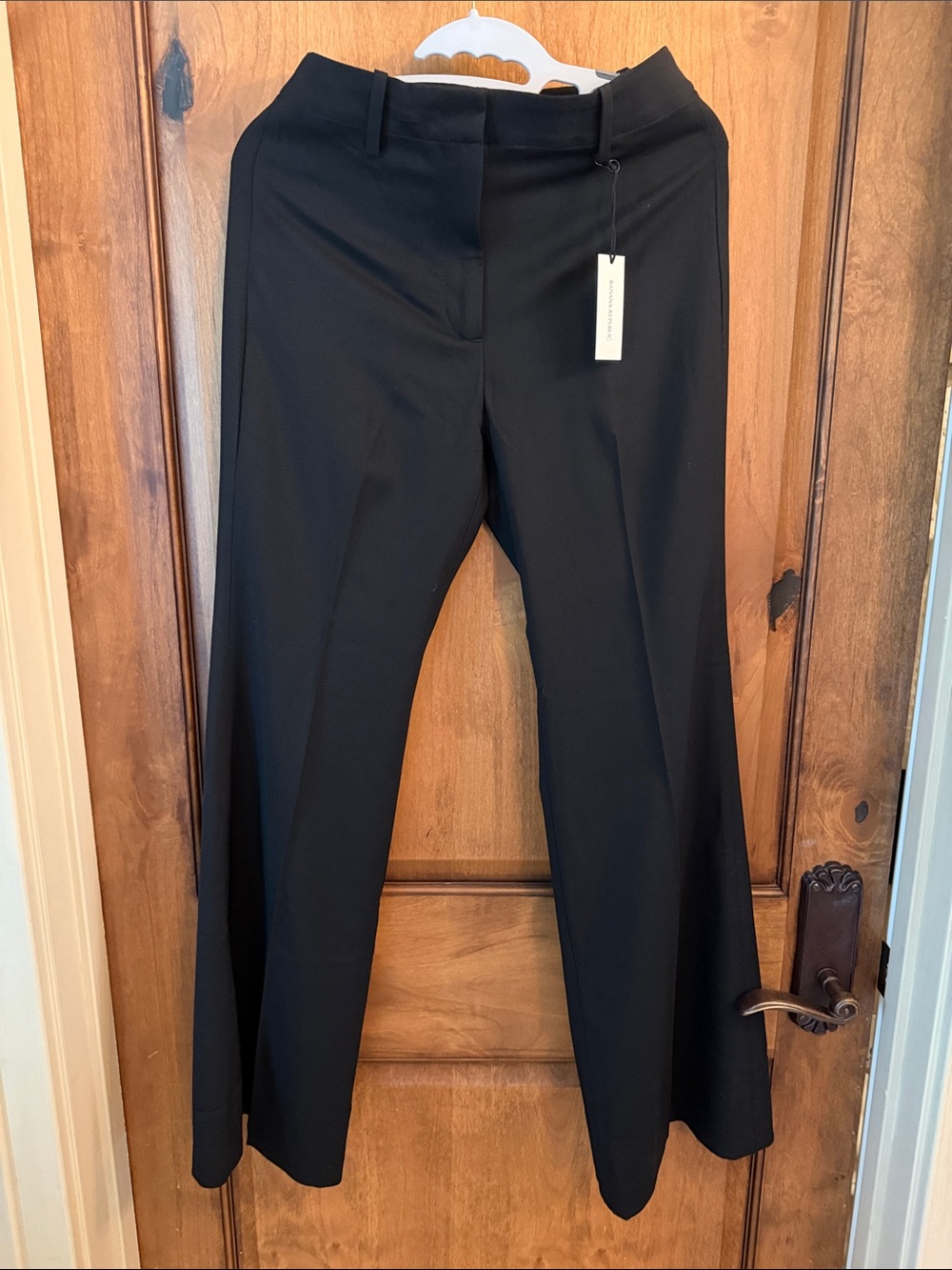 Banana Republic High-Rise Modern Flare Black Pants